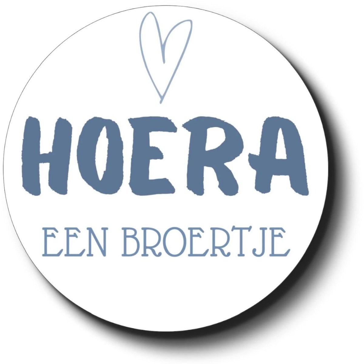 Sticker Hoera een broertje | Blauw | Stickervel 20 stuks | Geboorte jongen